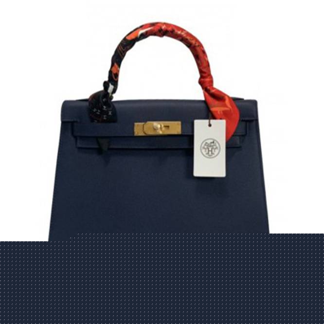H**mes herH**mes birkin bag elephant blue epsom half-handmade  (25cm*20cm*13cm)